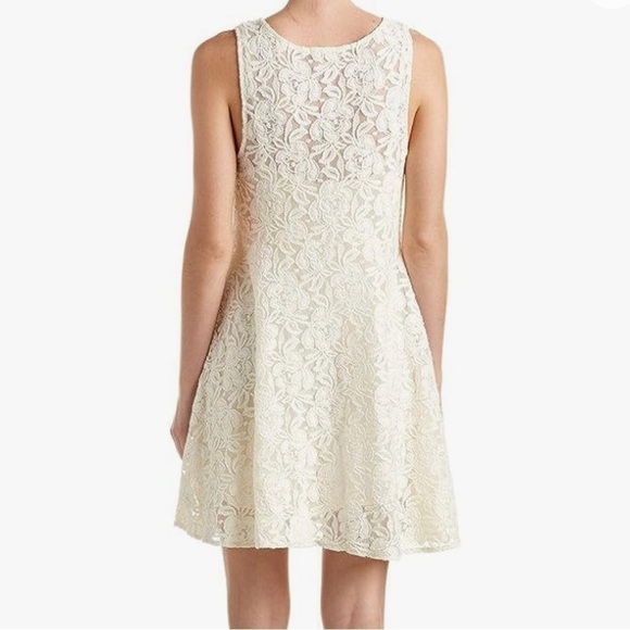 Free People Womens Miles Of Lace Shift Dress, Off-White, - Picture 5 of 8